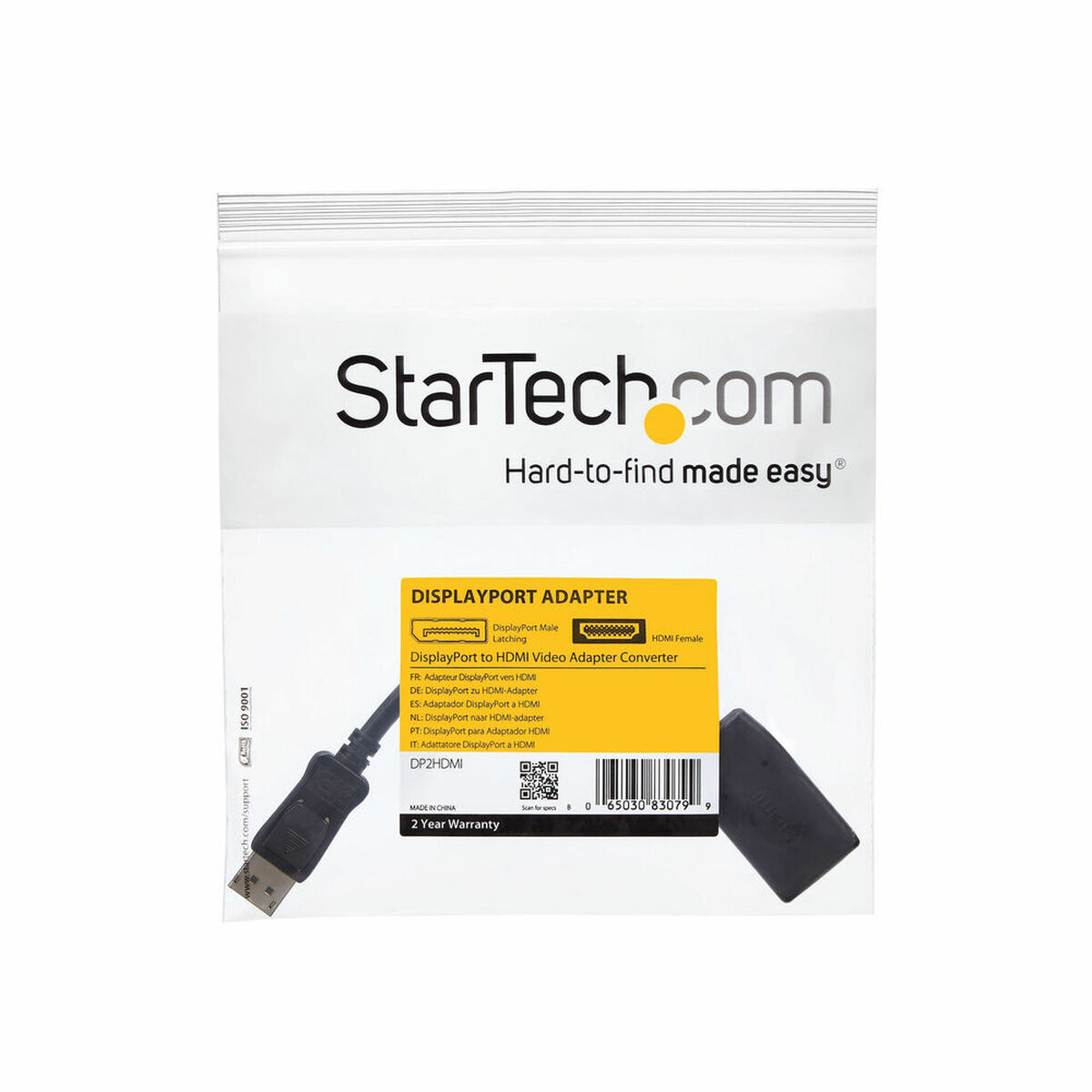 DisplayPort till HDMI Adapter Startech DP2HDMI              Svart - 2