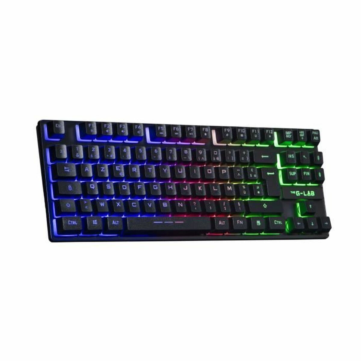 Gaming Tangentbord/ OR: Speltangentbord The G-Lab KEYZ CAESIUM TKL WIRELESS Svart AZERTY