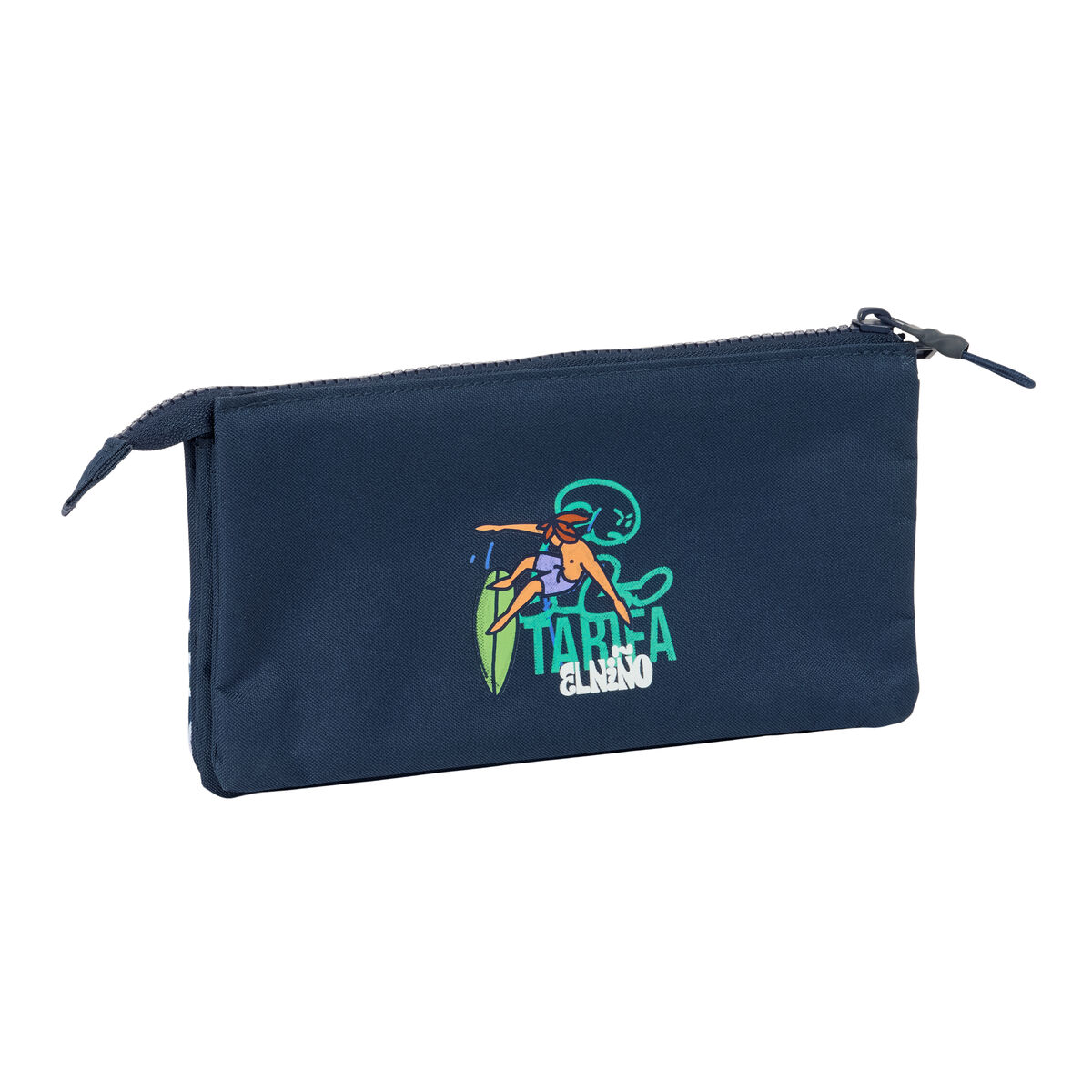 Tredubbel Carry-all El Niño Kook Marinblå 22 x 12 x 3 cm