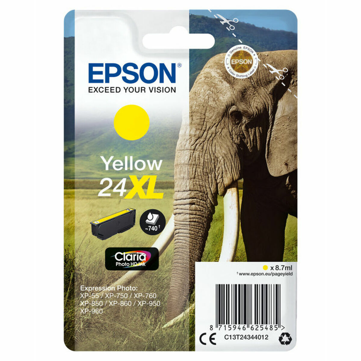 Original Bläckpatron Epson 8,7 ml-10 ml Gul