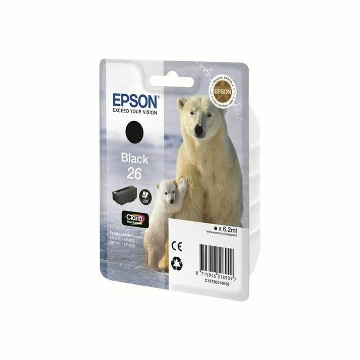 Original Bläckpatron Epson T2601 Svart