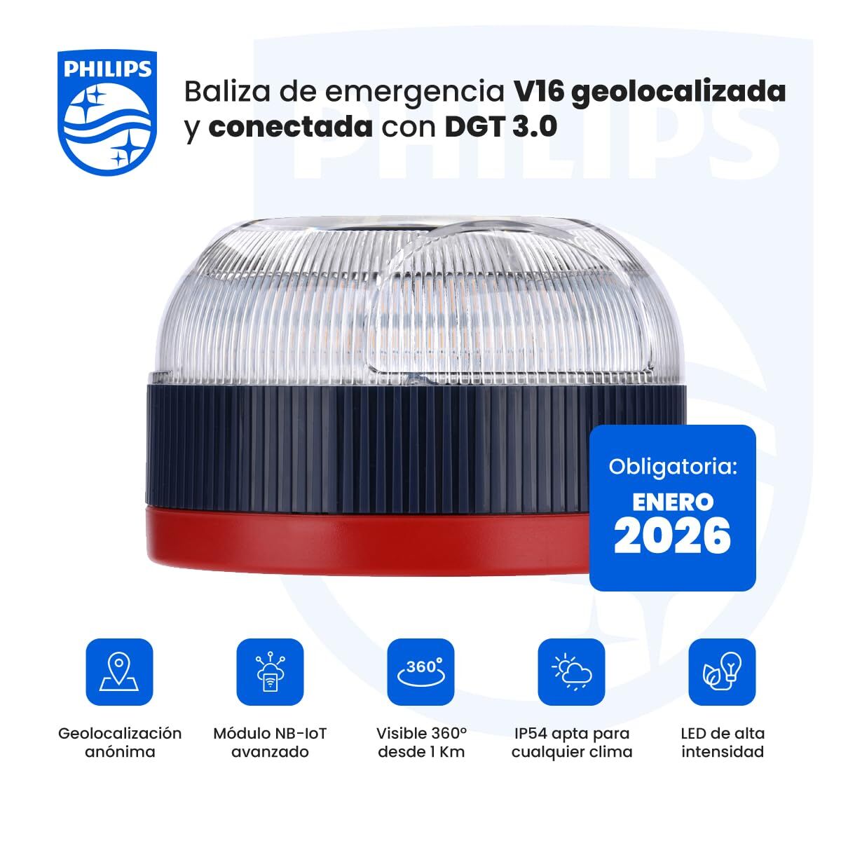 V16 nödsändare ansluten DGT 3.0 Philips SFL1000M/10 - 2