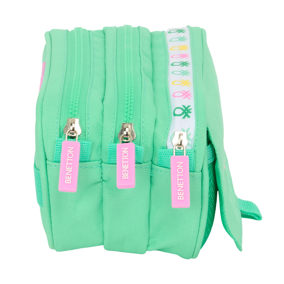 Tredubbel Carry-all Benetton Mint Grön 21,5 x 10 x 8 cm - 2