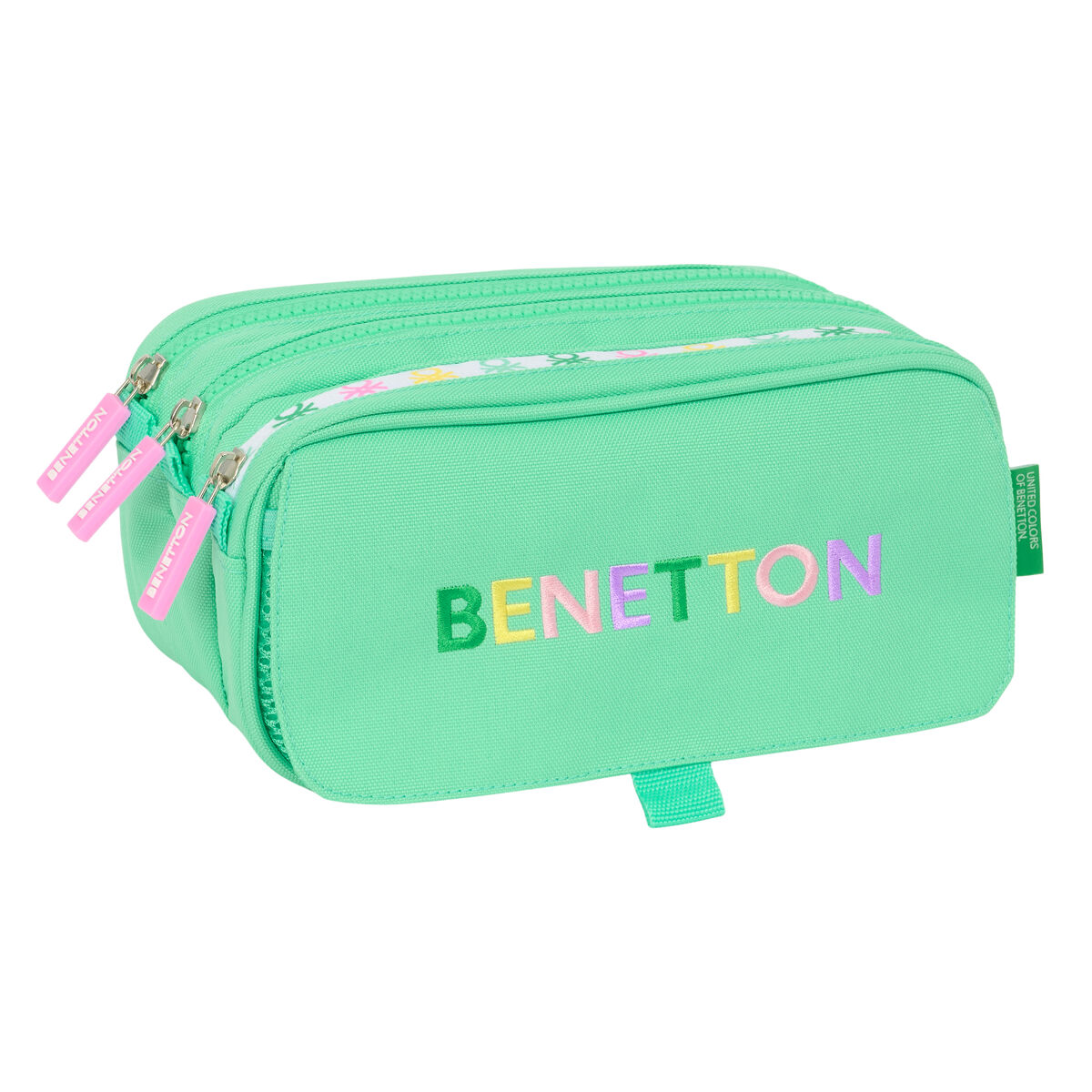Tredubbel Carry-all Benetton Mint Grön 21,5 x 10 x 8 cm