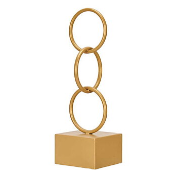 Prydnadsfigur Gift Decor Gyllene Ringar 12,5 x 40,5 x 12,5 cm