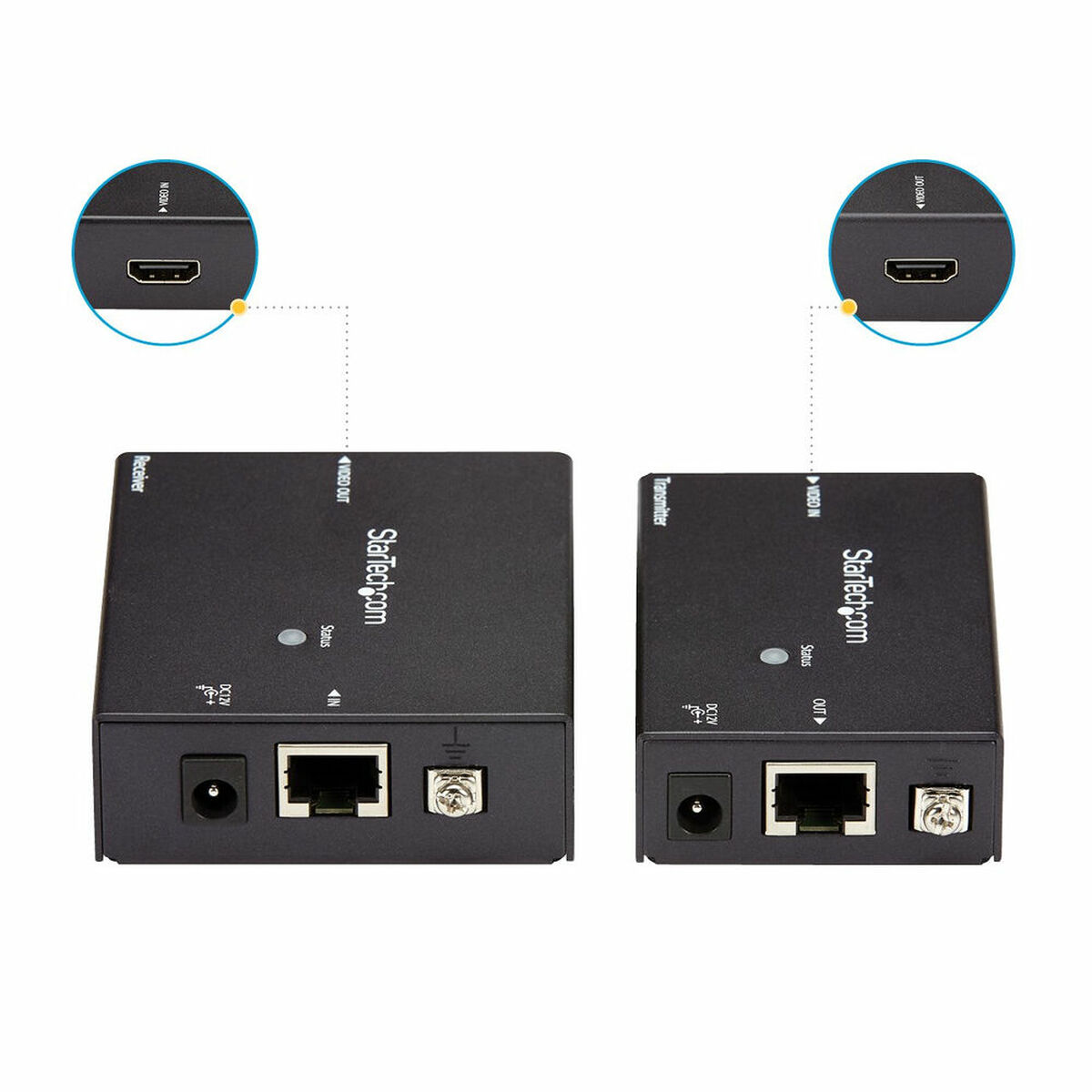 Adapter Startech ST121HDBTE HDMI RJ-45 - 2