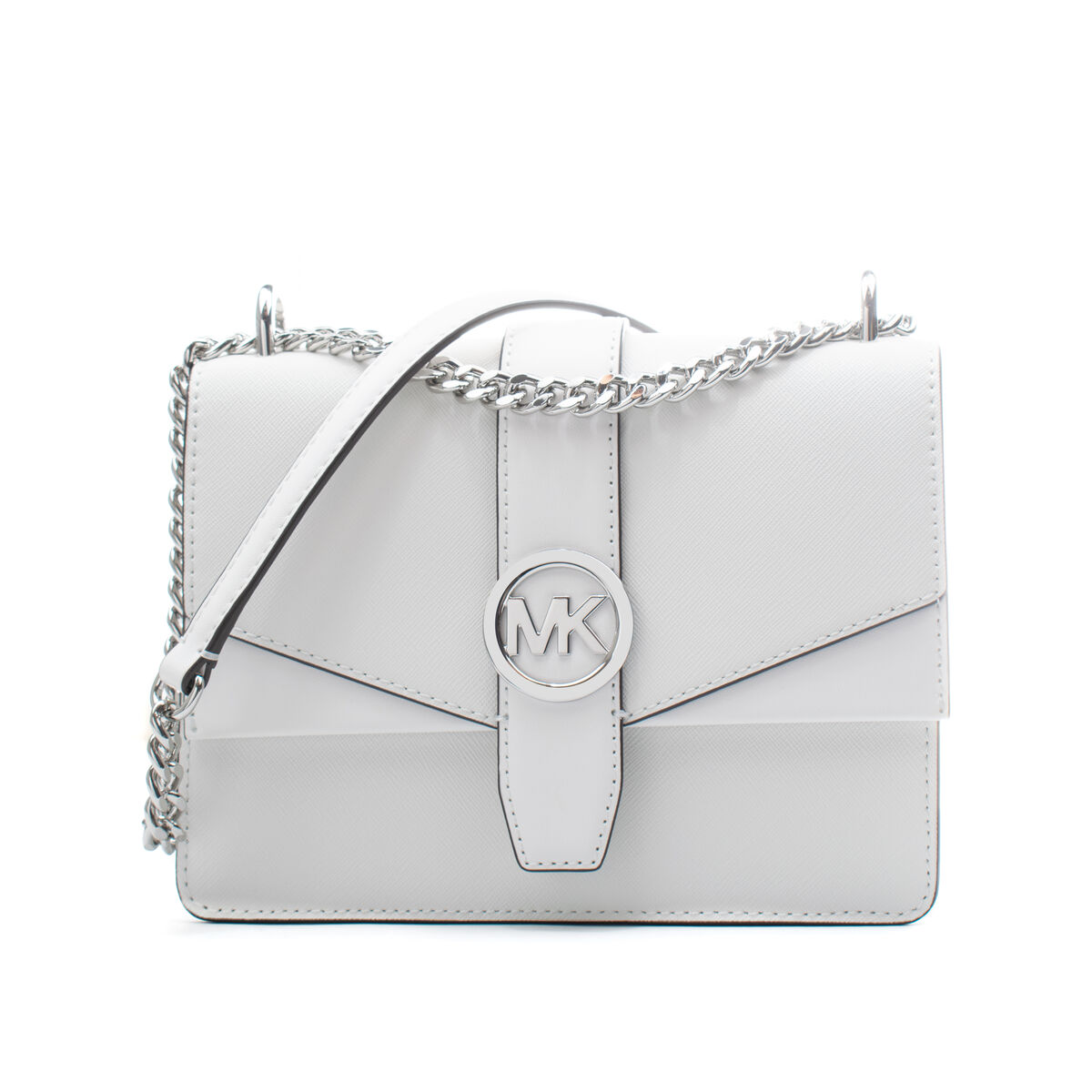 Axelväska Michael Kors Greenwich Vit 20 x 18 x 6 cm