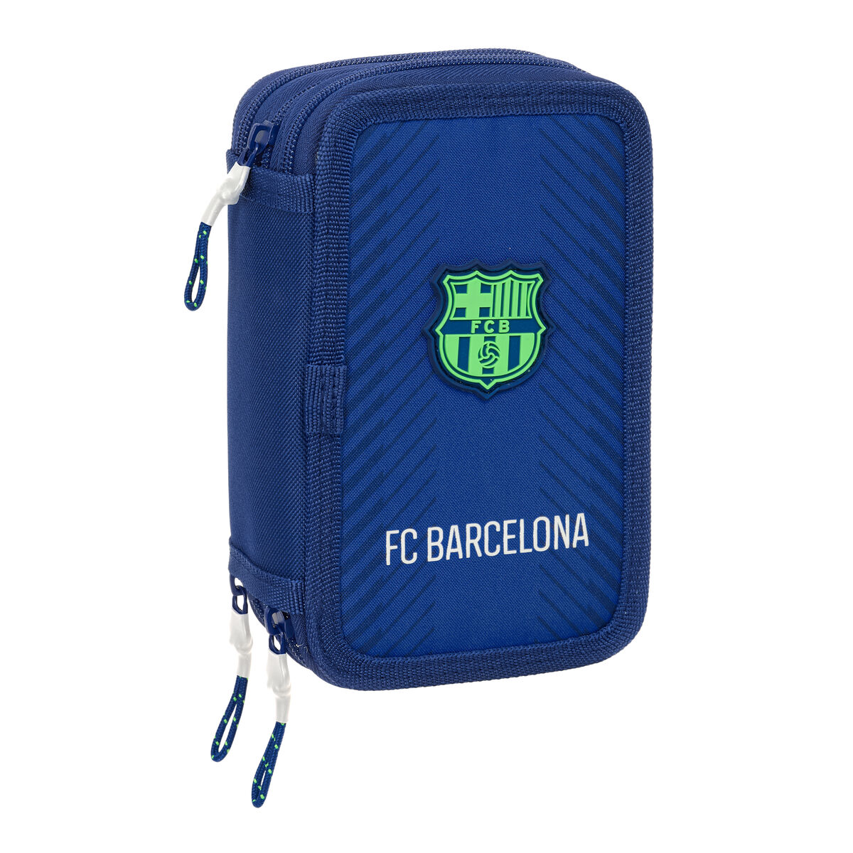 Trippel pennfodral F.C. Barcelona Marinblå 12,5 x 19,5 x 5,5 cm 37 Delar