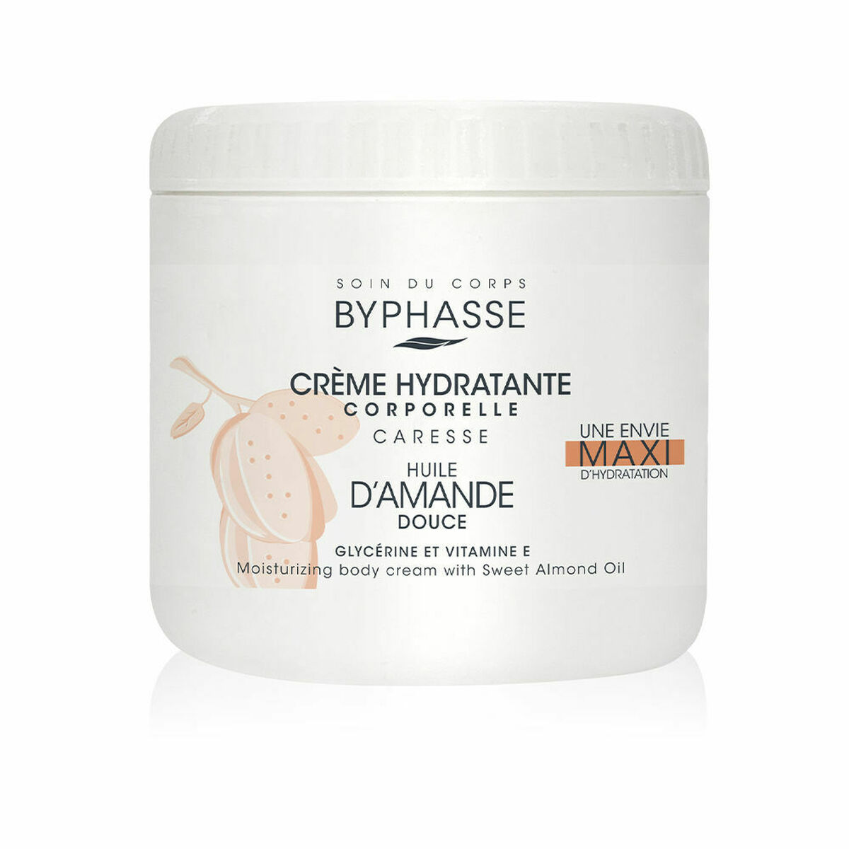 Fuktande kroppskräm Byphasse Crema Hidratante 500 ml Sötmandel