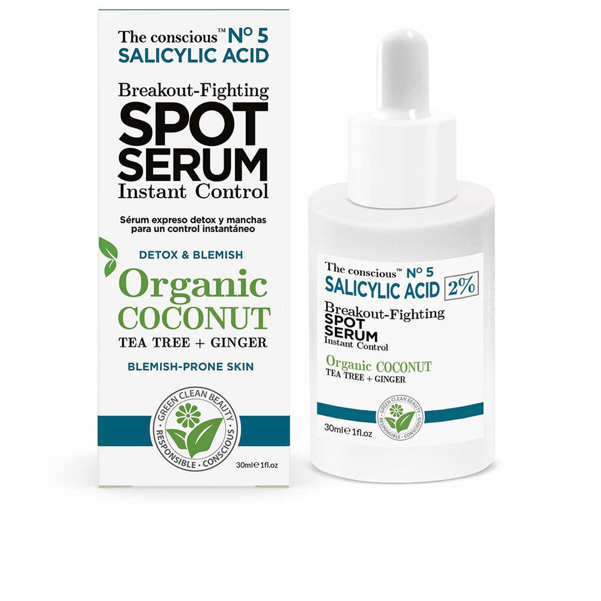 Ansiktsserum The Conscious Salicylic Acid 30 ml Kokosnöt