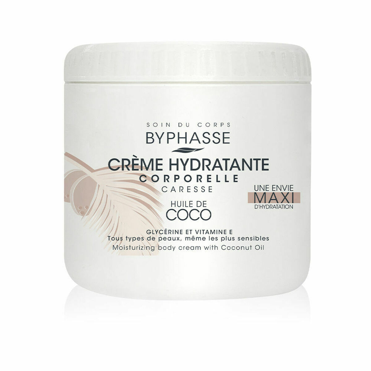 Fuktande kroppskräm Byphasse Crema Hidratante 500 ml Kokosolja