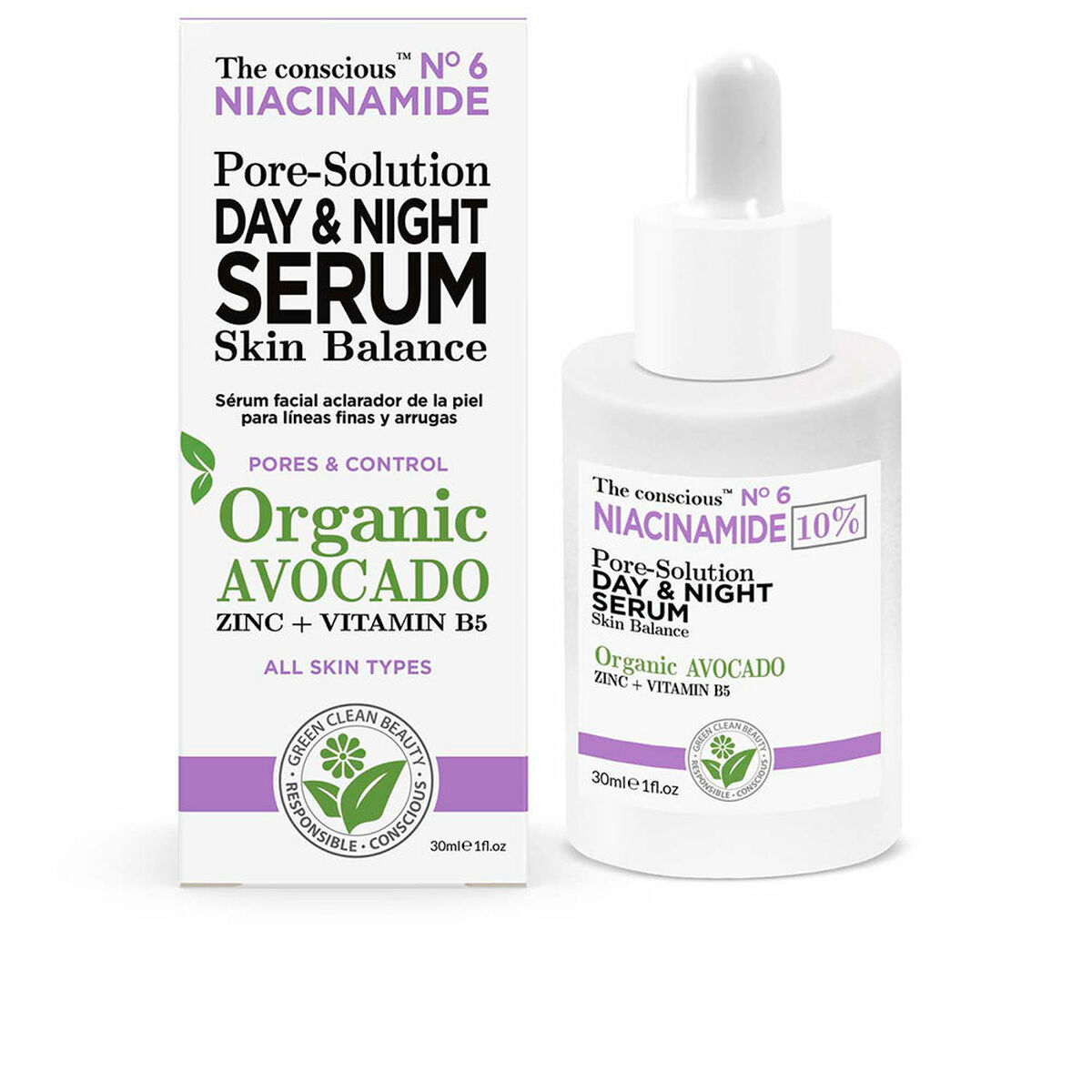 Ansiktsserum The Conscious Niacinamide 30 ml Avokado
