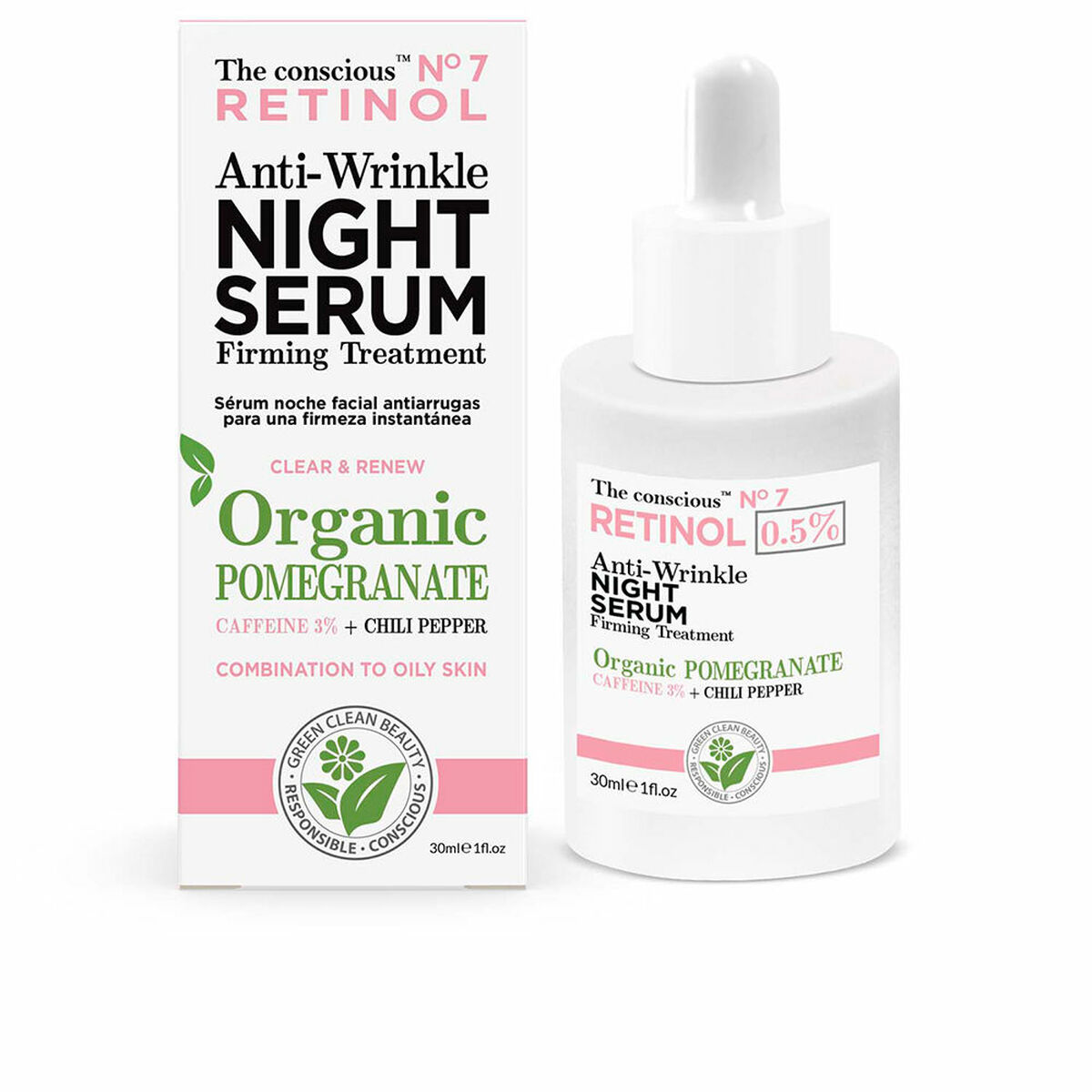 Serum mot rynkor The Conscious Retinol 30 ml Granatäpple