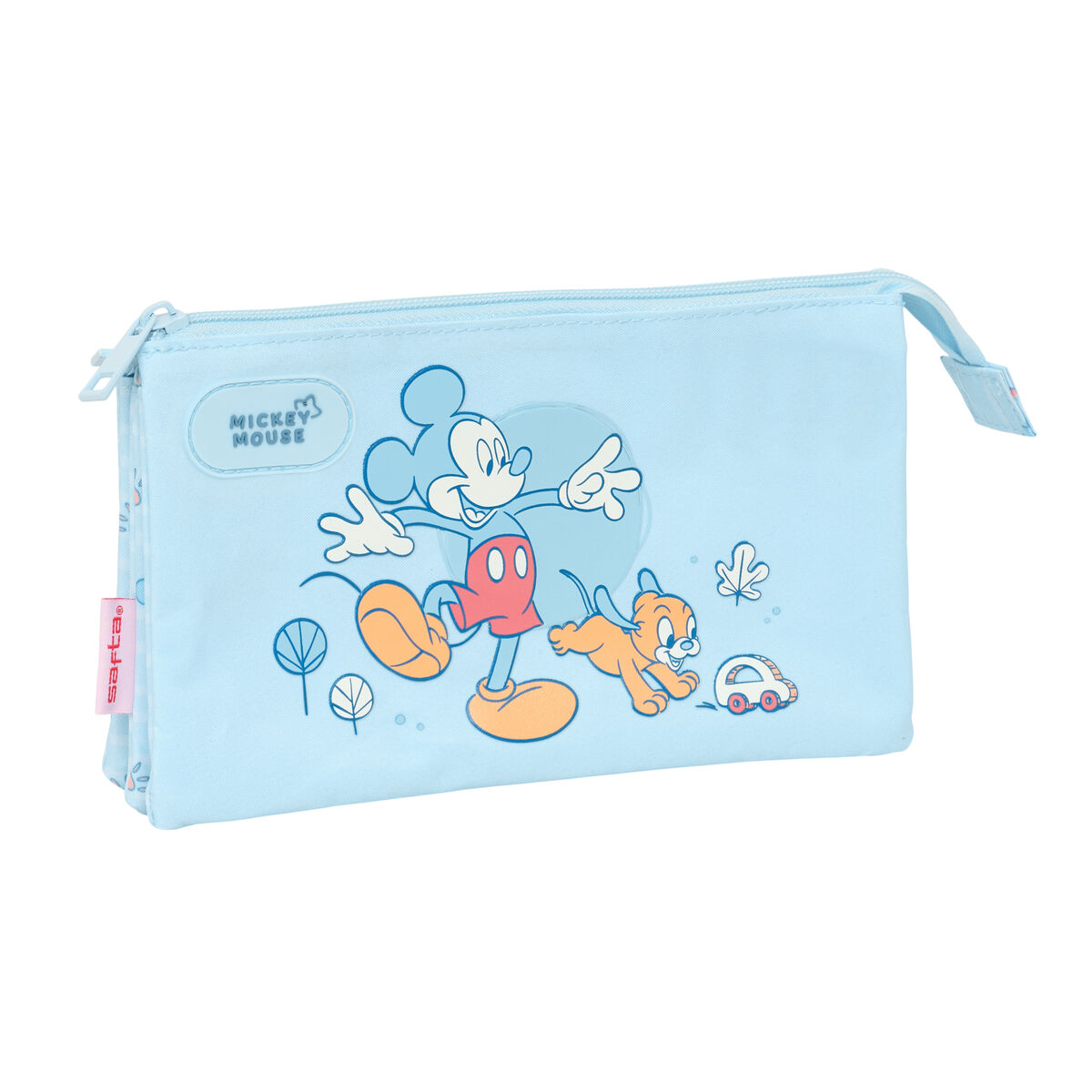 Tredubbel Carry-all Mickey Mouse Clubhouse Baby Ljusblå 22 x 12 x 3 cm