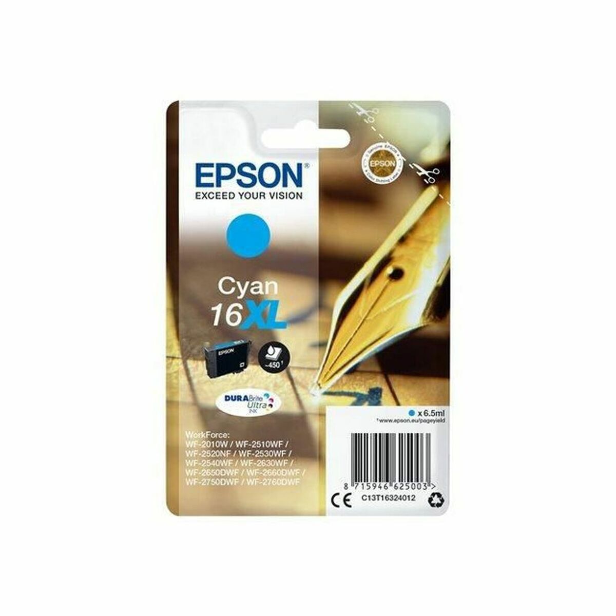 Patron Kompatibel Epson C13T16324012 Turkos