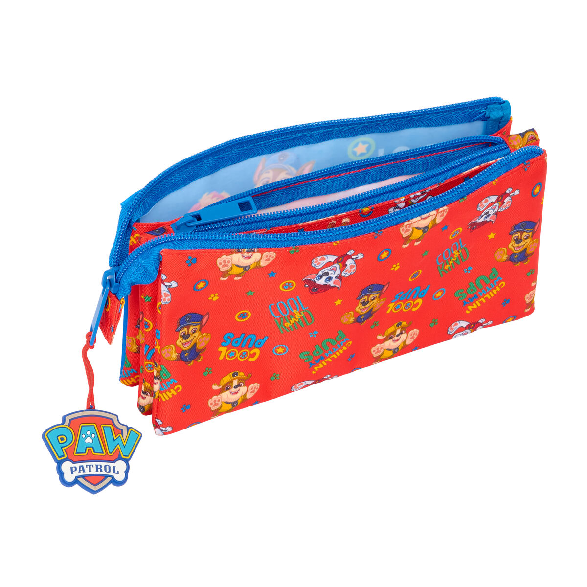 Tredubbel Carry-all The Paw Patrol Cool Blå Röd 22 x 12 x 3 cm - 2