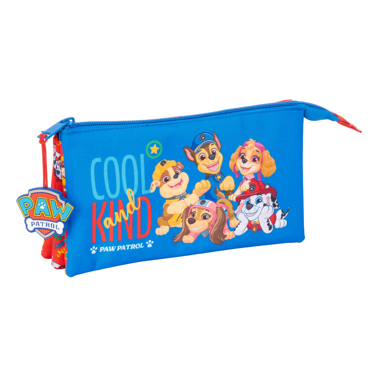 Tredubbel Carry-all The Paw Patrol Cool Blå Röd 22 x 12 x 3 cm