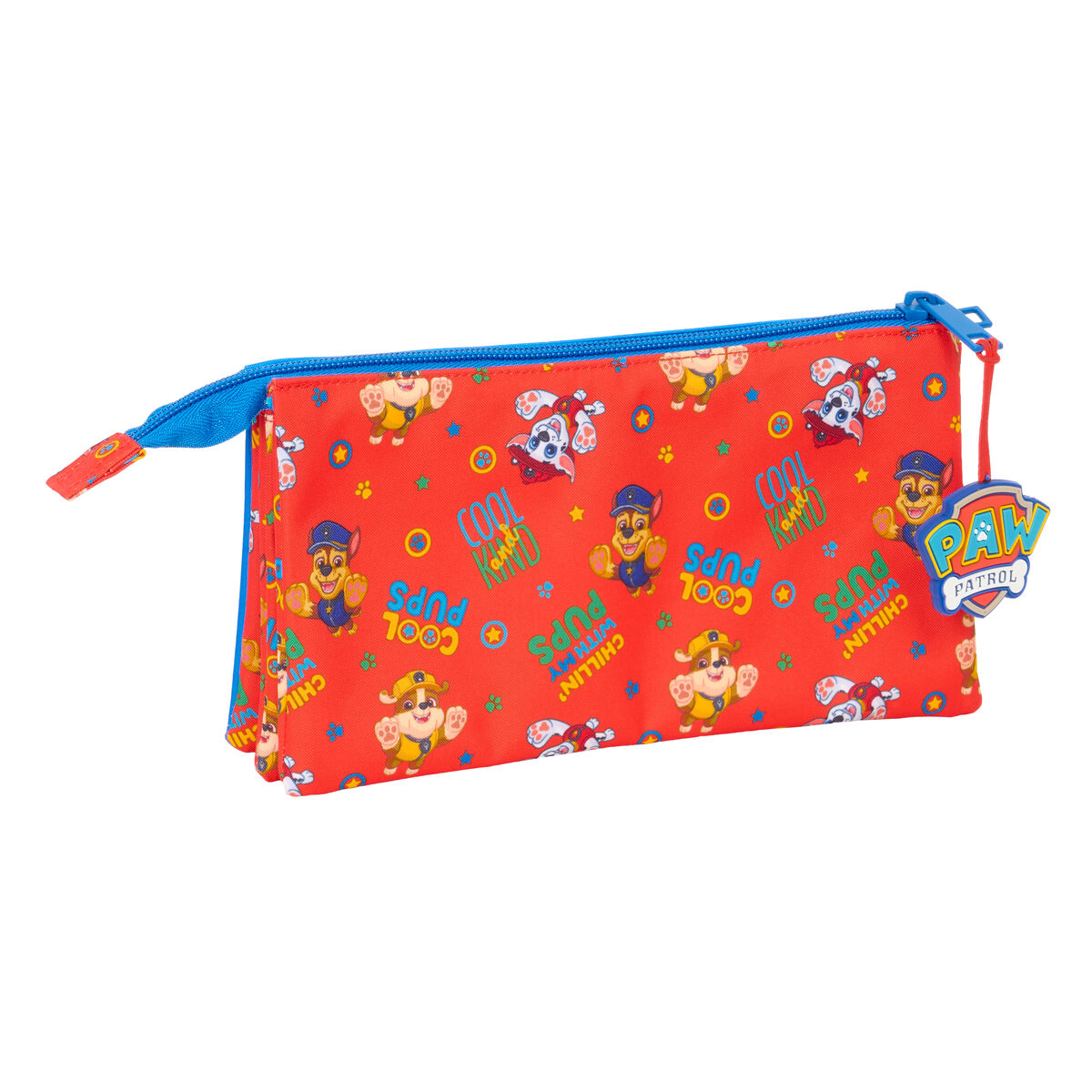 Tredubbel Carry-all The Paw Patrol Cool Blå Röd 22 x 12 x 3 cm - 3