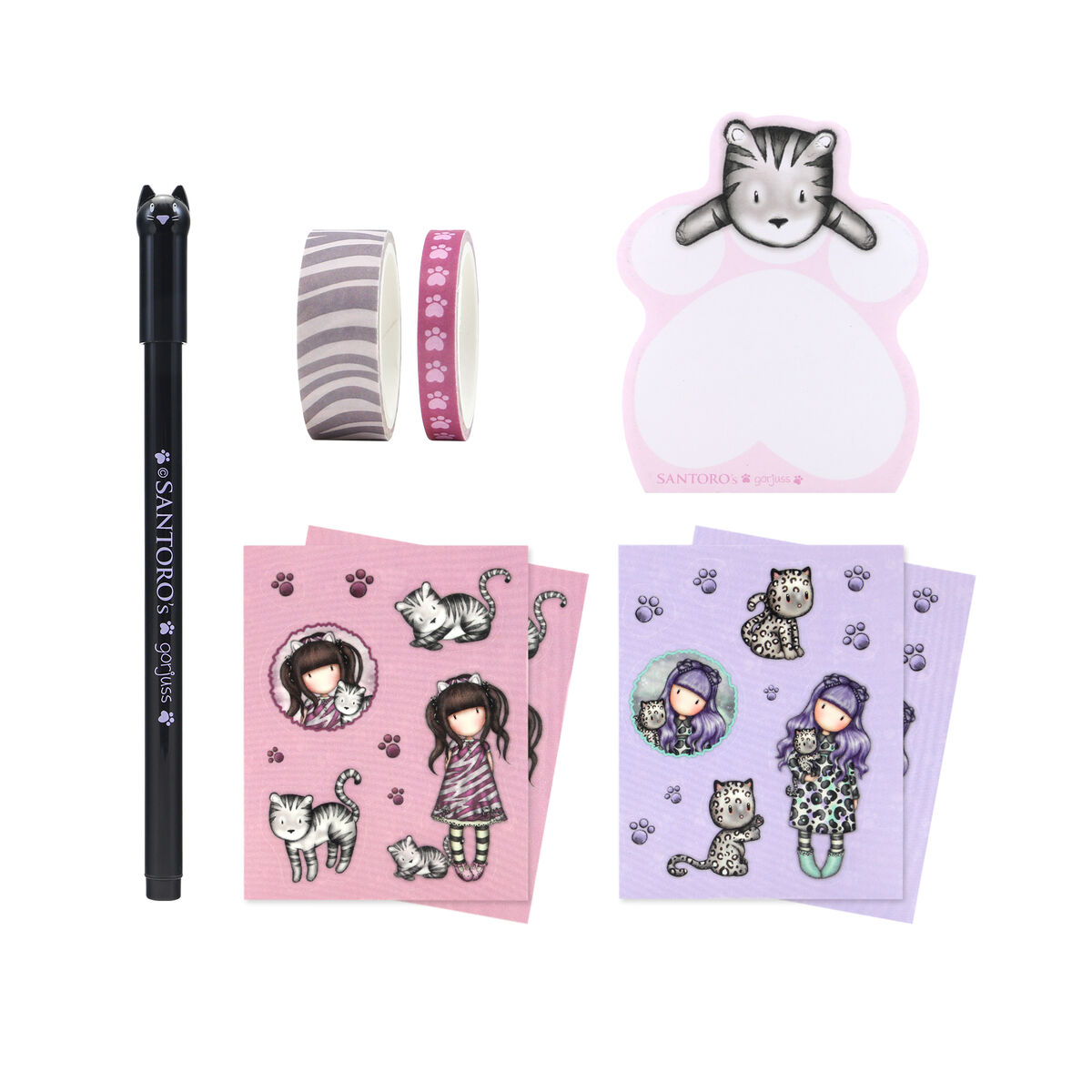 Brevpapper Set Gorjuss Ruby wild Rosa Grå - 2