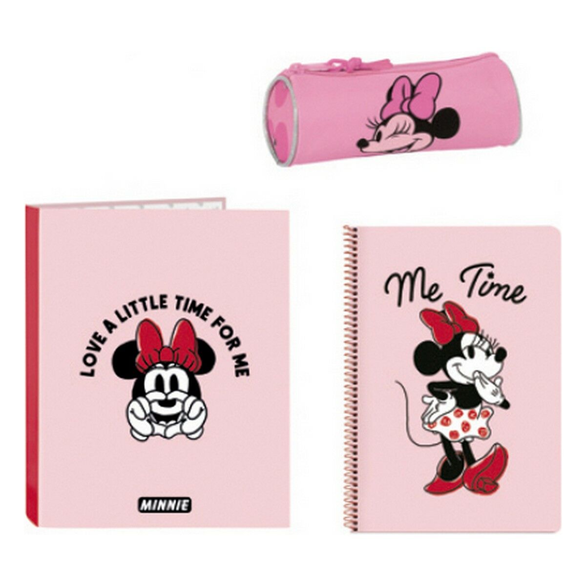 Brevpapper Set Minnie Mouse Loving Rosa A4 3 Delar - 3