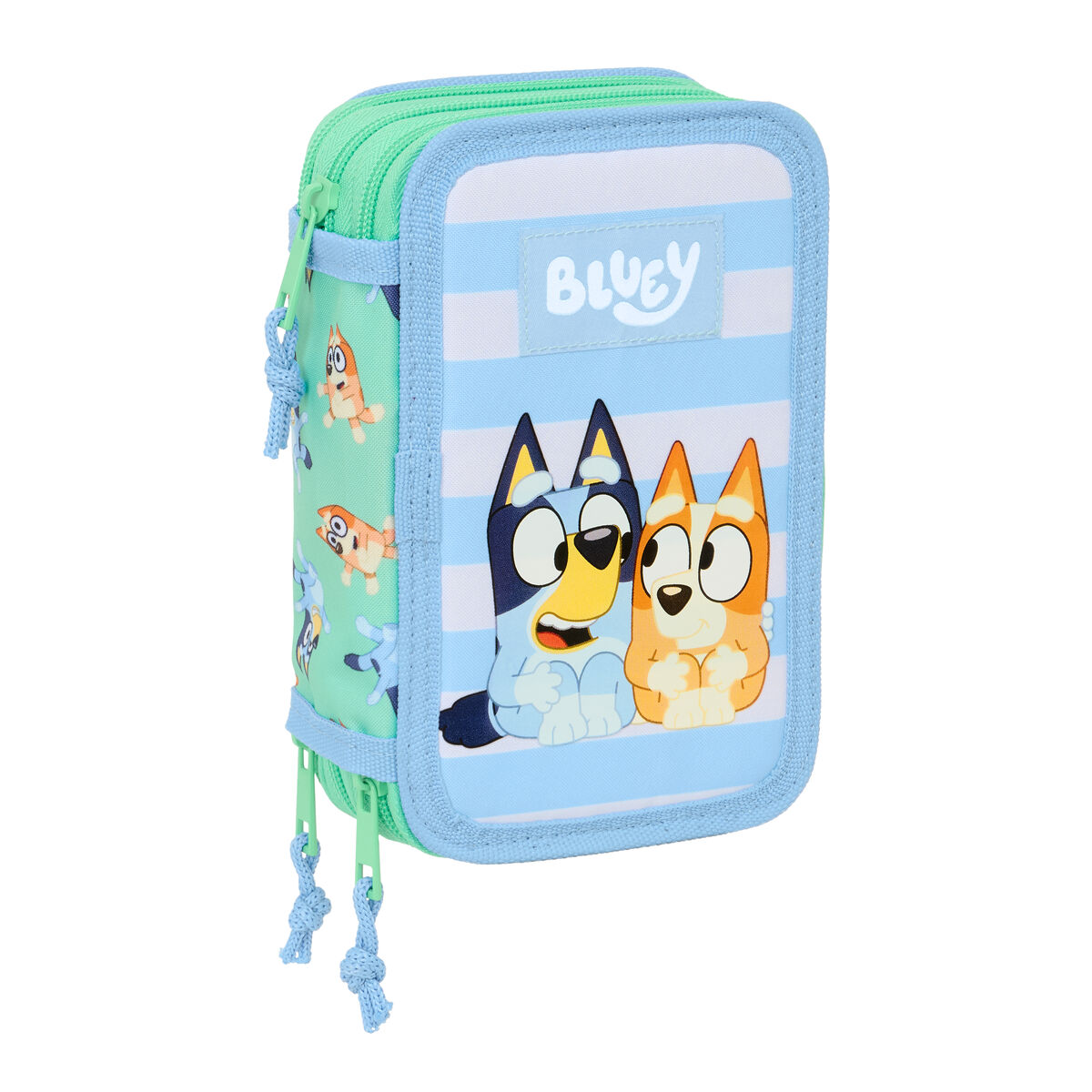 Tredubbel Carry-all Bluey Sisters Grön Vatten 12,5 x 19,5 x 5,5 cm 37 Delar