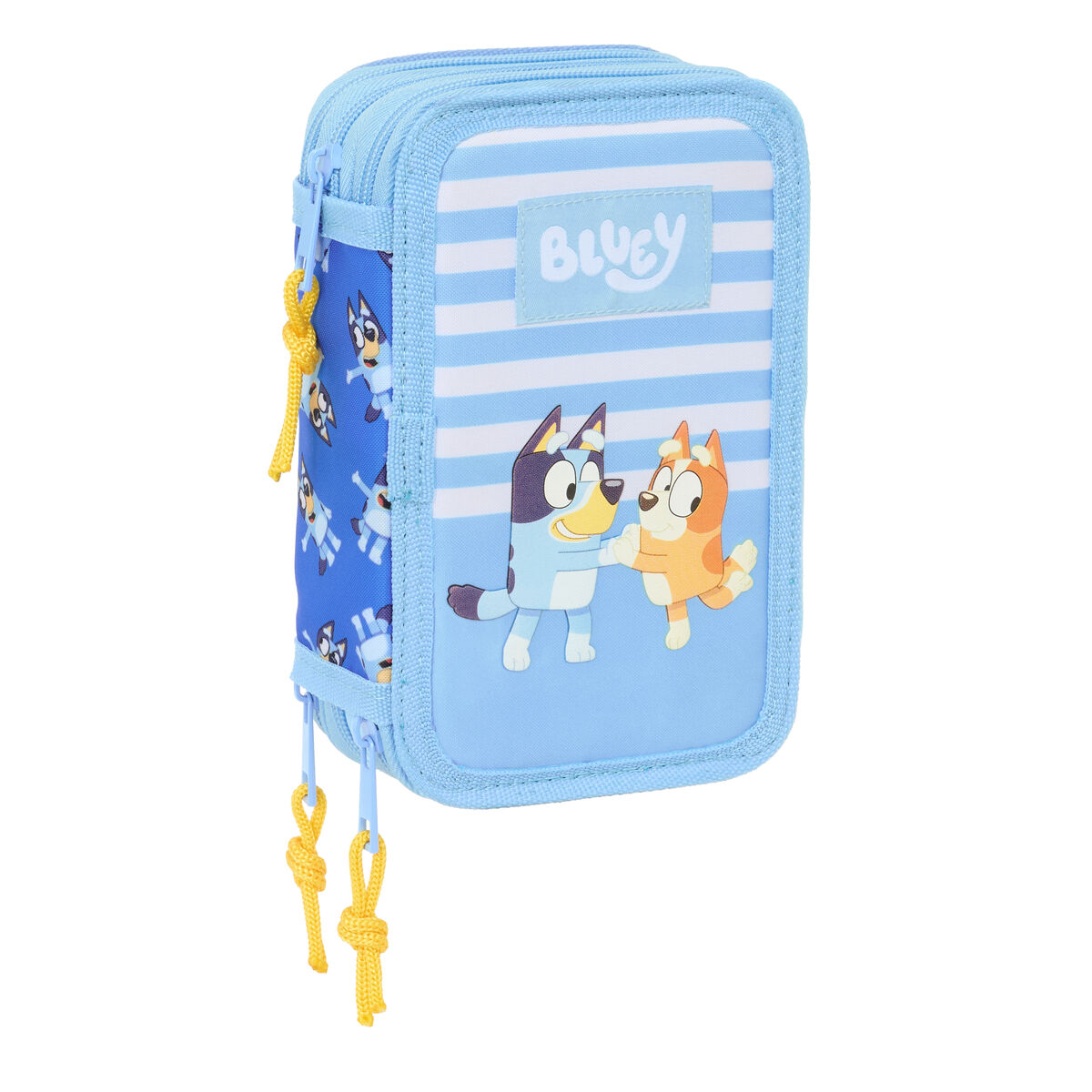 Trippel pennfodral Bluey Let's play Blå 12,5 x 19,5 x 5,5 cm 37 Delar