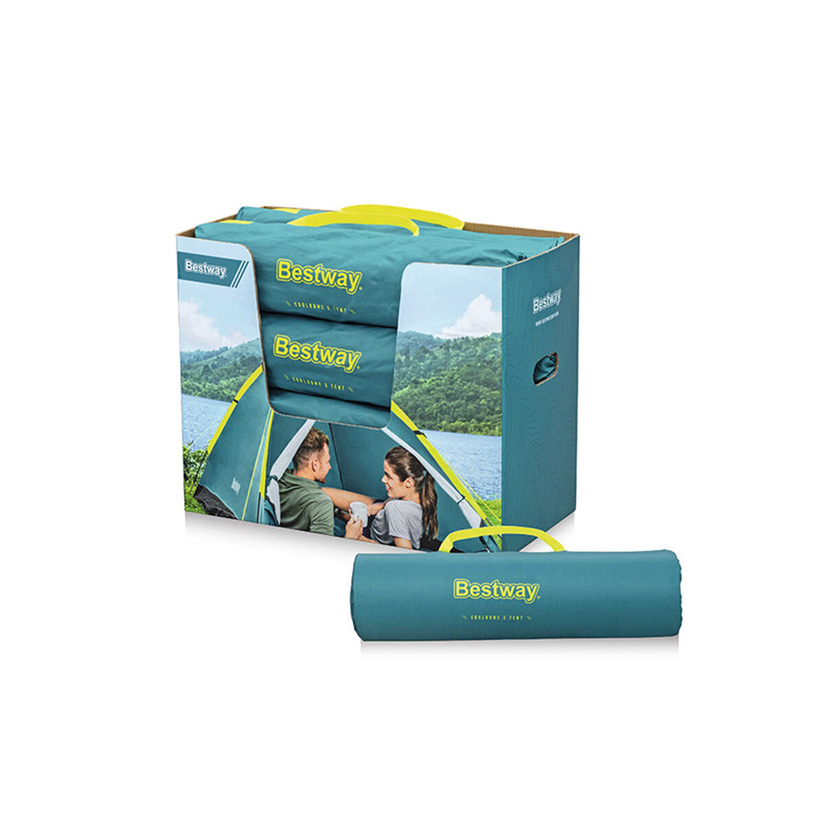 Bestway Butik Polyester Glasfiber 210x210x130 cm Camping 68085 - 2