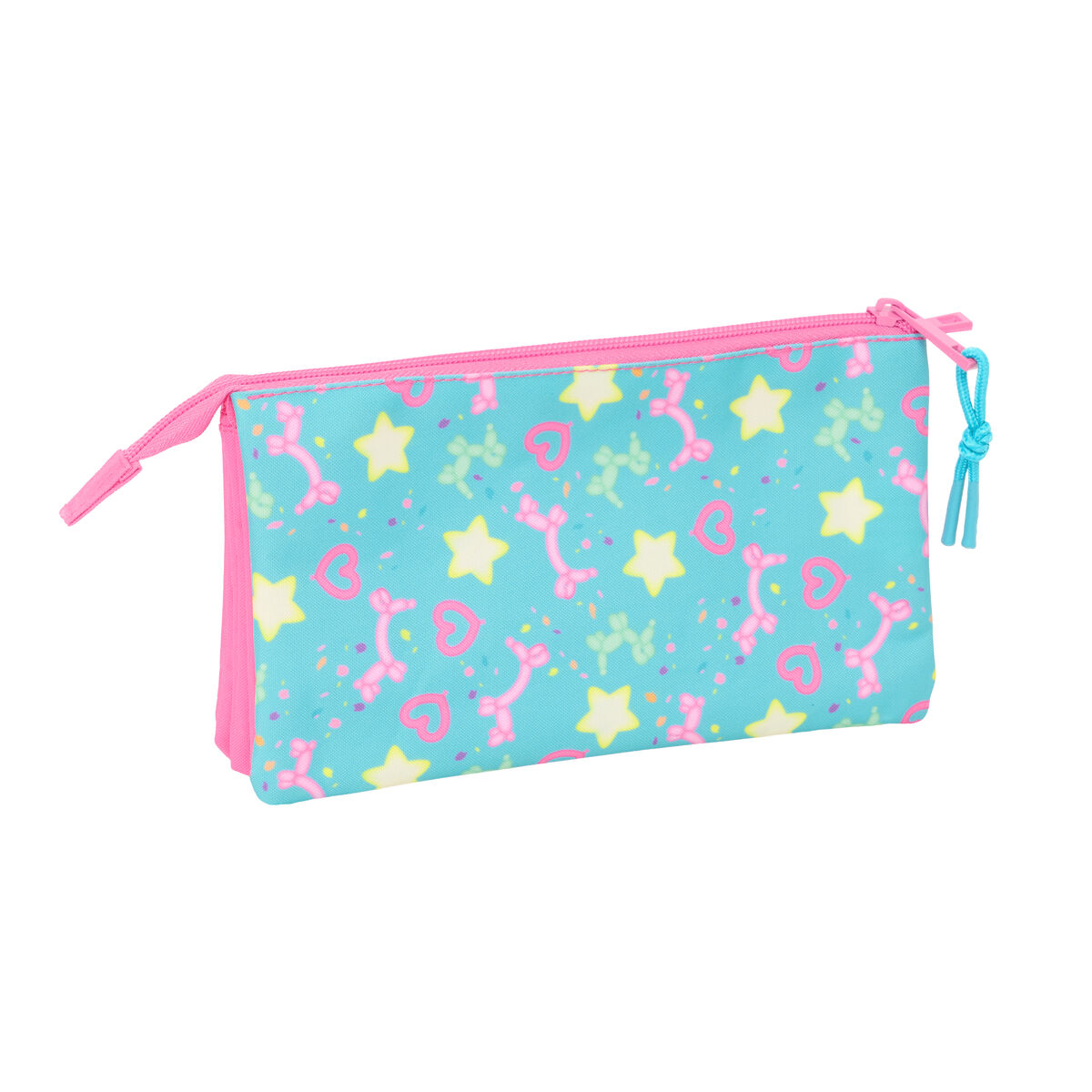 Tredubbel Carry-all Gabby's Dollhouse Confetti Rosa Turkos 22 x 12 x 3 cm - 2