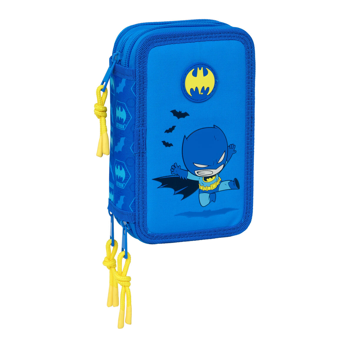 Trippel pennfodral Batman Blå 12,5 x 19,5 x 5,5 cm 37 Delar