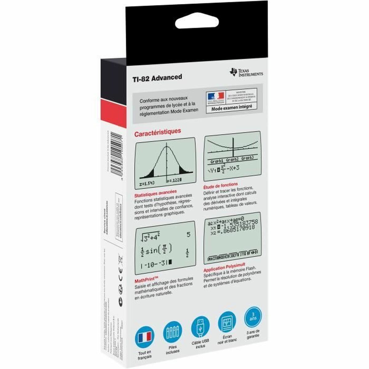 Vetenskaplig Kalkylator Texas Instruments Svart - 3