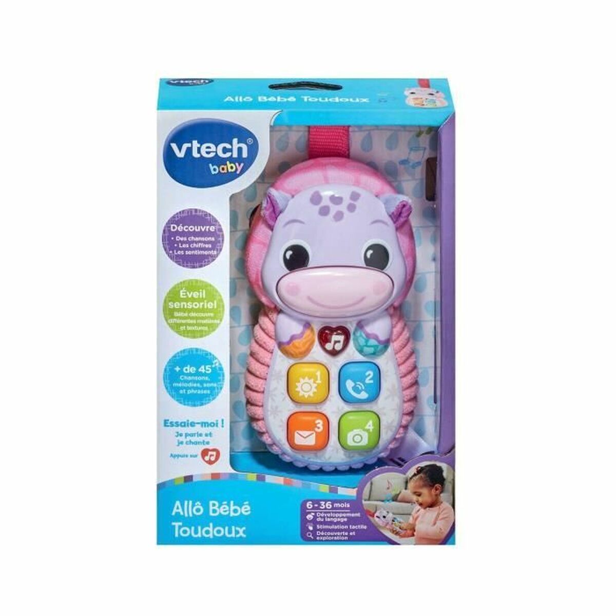 Utbildningsspel Vtech Baby Allô Bébé Todoux (FR) Rosa - 2