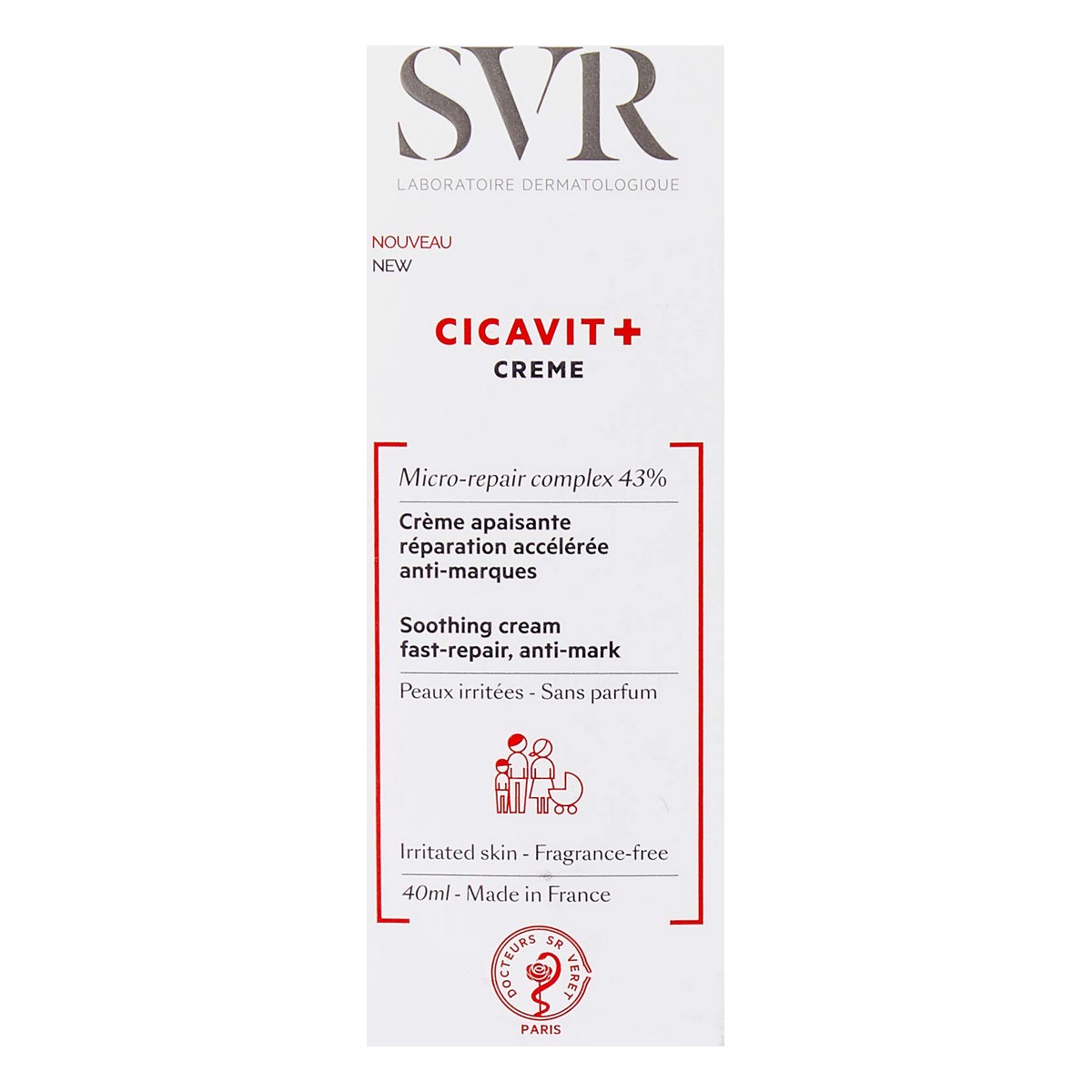 Reparerande kroppskräm SVR Cicavit+ 40 ml - 2