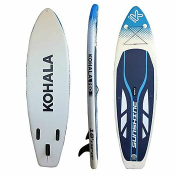 Uppblåsbara Paddle Surfbräda med tillbehör  Kohala Sunshine Vit (305 x 81 x 12 cm)