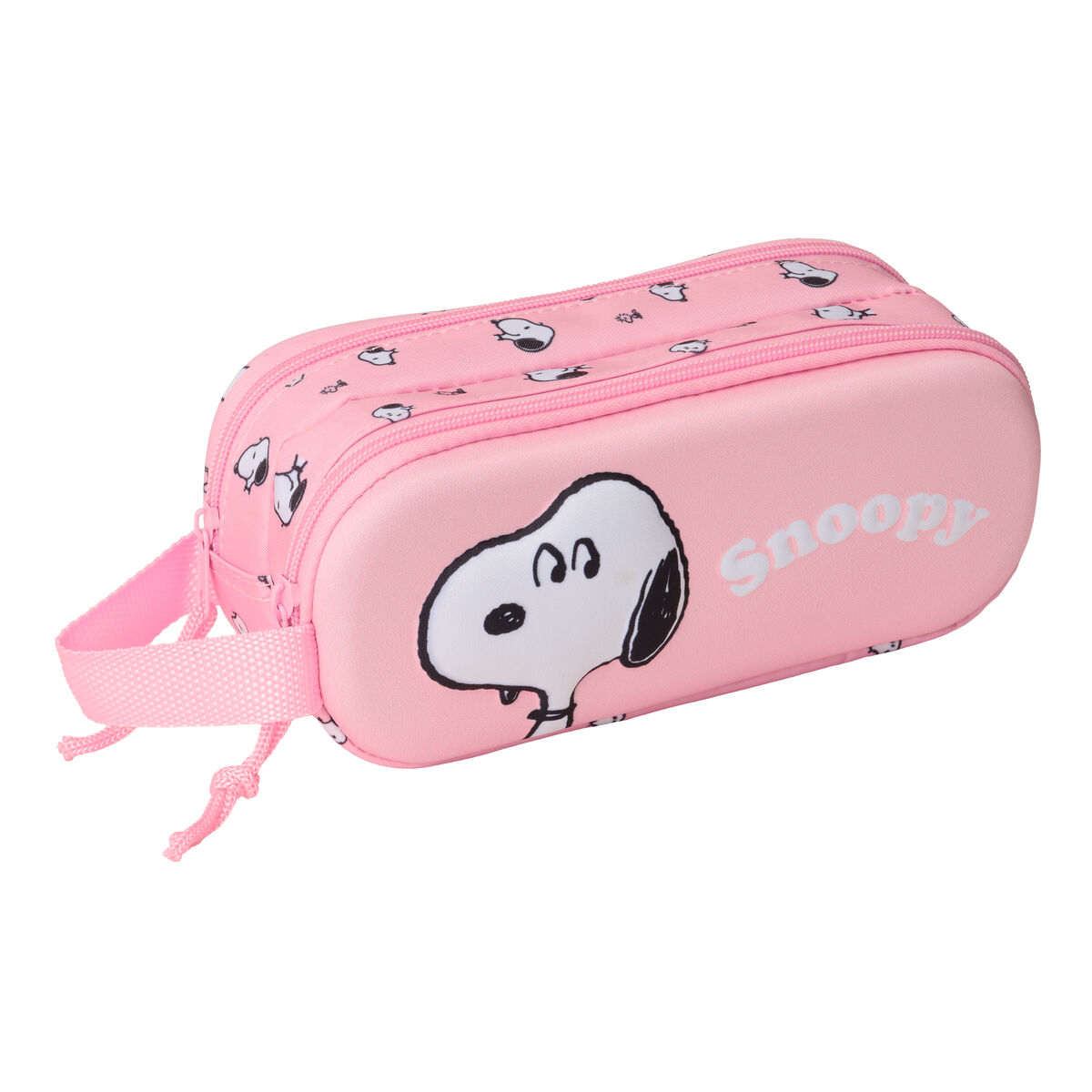 Dubbel bär-allt Snoopy Rosa 21 x 8 x 6 cm 3D