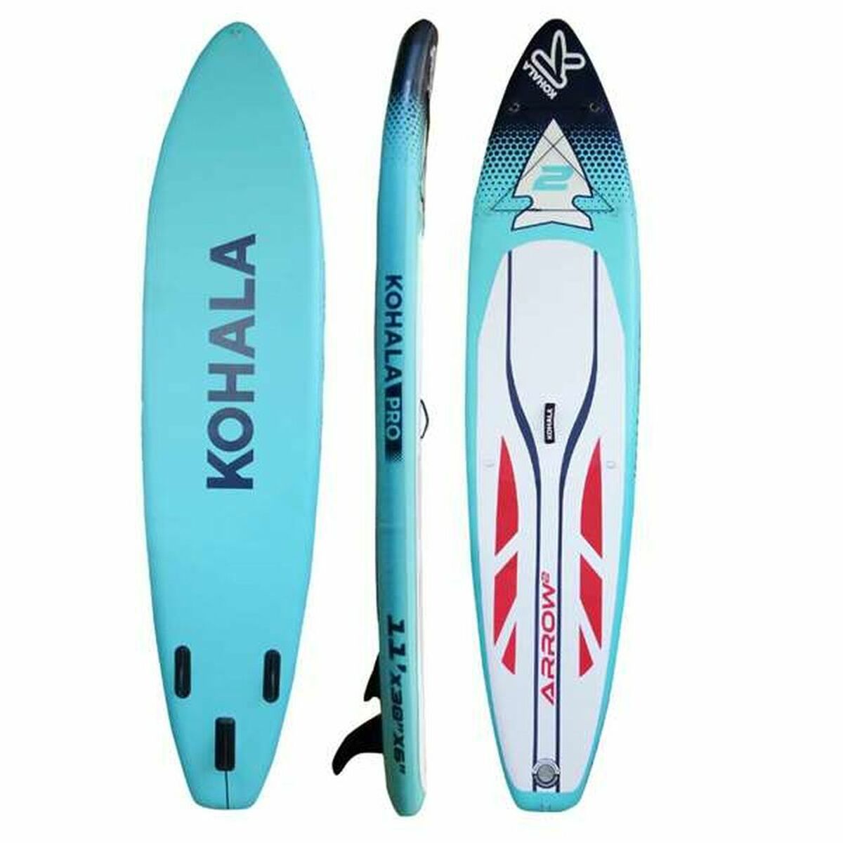 Uppblåsbara Paddle Surfbräda med tillbehör Kohala Arrow 2 Blå ( 335 x 75 x 15  cm) - 2