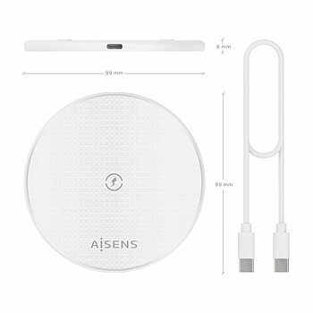 Trådlös laddare Aisens ASCH-15W1WC057-W