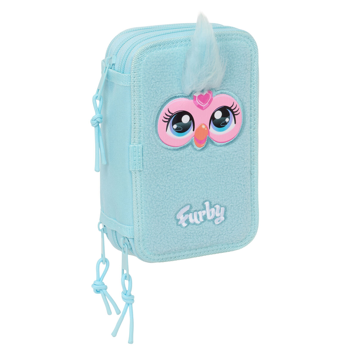 Trippel pennfodral Furby Blå 12,5 x 19,5 x 5,5 cm 37 Delar