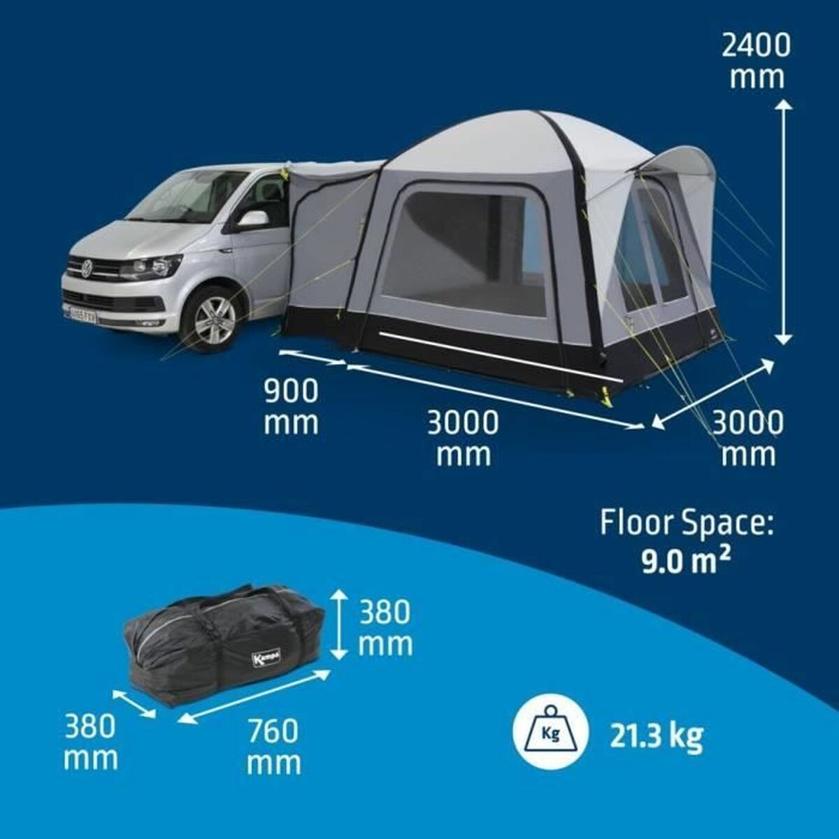Markis Kampa Grå polialgodon - 2