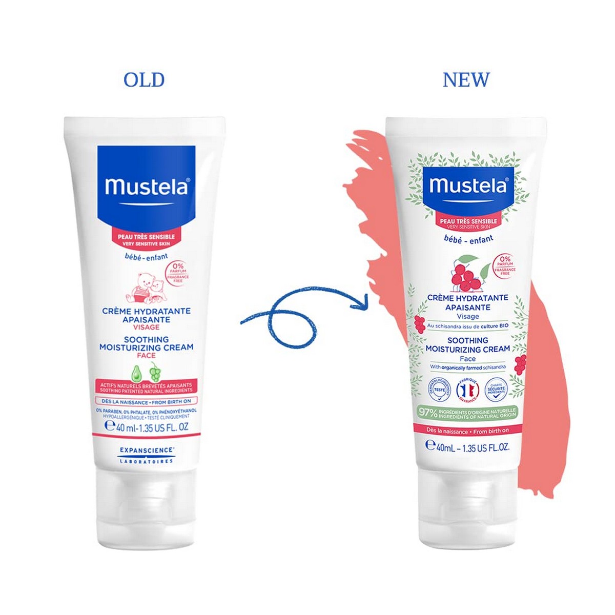 Fuktgivande ansiktskräm för bebisar Mustela Niño 40 ml - 3