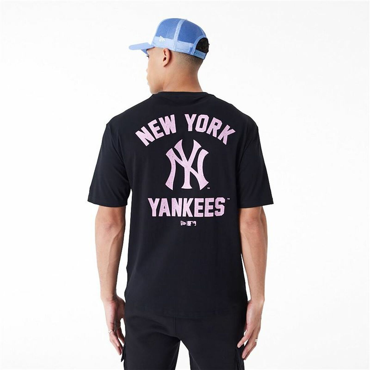 Sporttröja med ärmar New Era  WORDMARK OS TEE NEYYAN 60435524  Svart (M) - 2