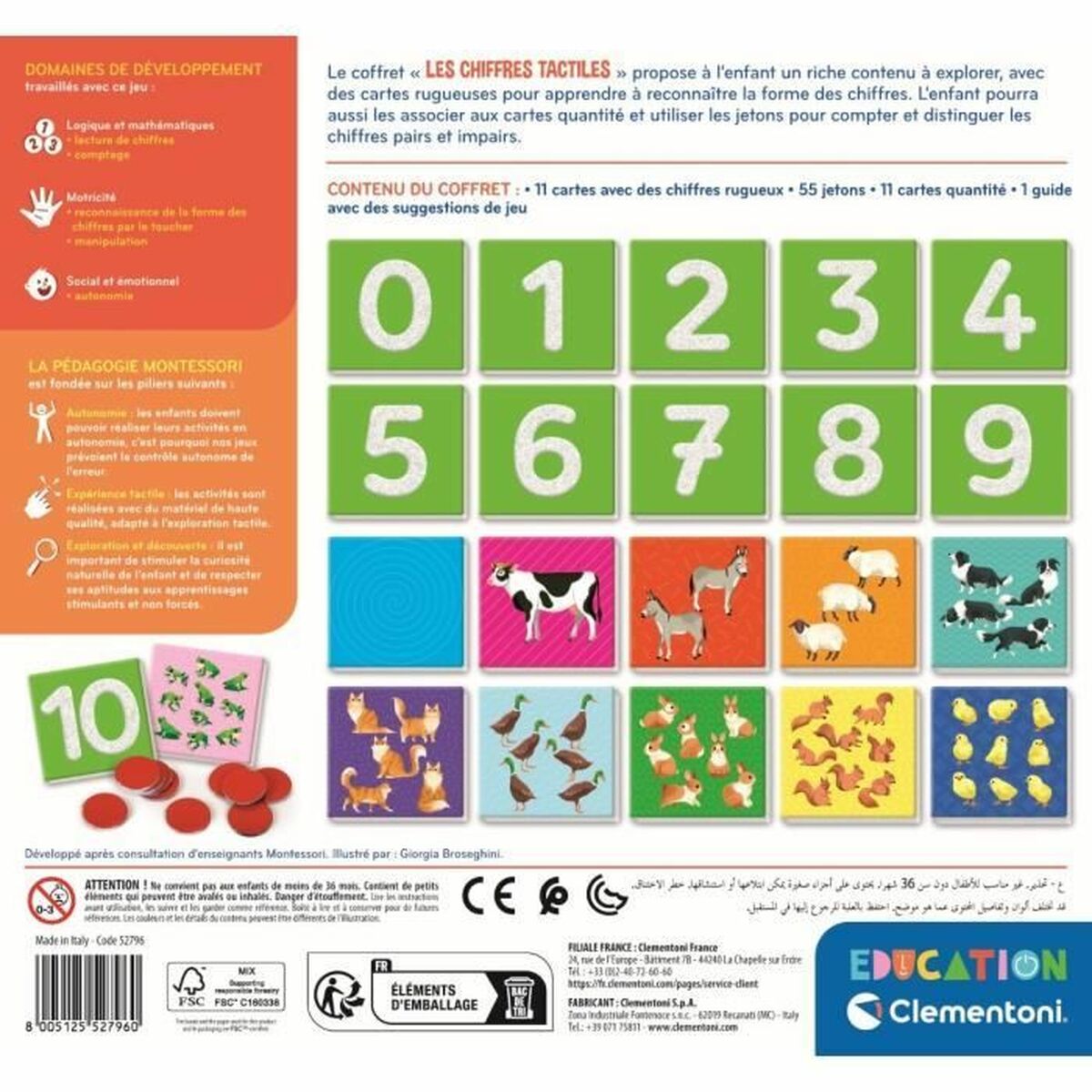 Utbildningsspel Clementoni Les chiffres tactiles (FR) - 2