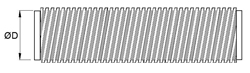 Flex aluminium rör d 300 mm