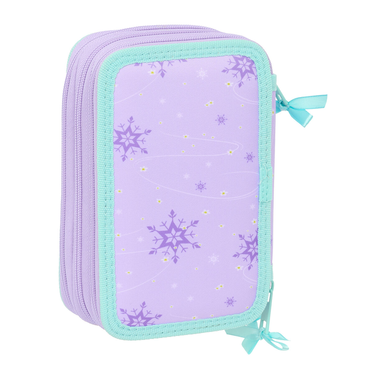 Trippel pennfodral Frozen Spirit Lila 12,5 x 19,5 x 5,5 cm 37 Delar - 2