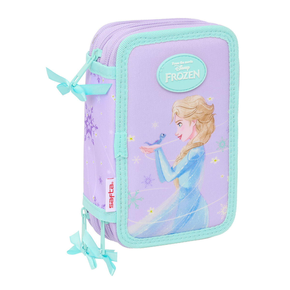 Trippel pennfodral Frozen Spirit Lila 12,5 x 19,5 x 5,5 cm 37 Delar