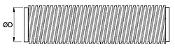 Flex aluminium rör d 400 mm