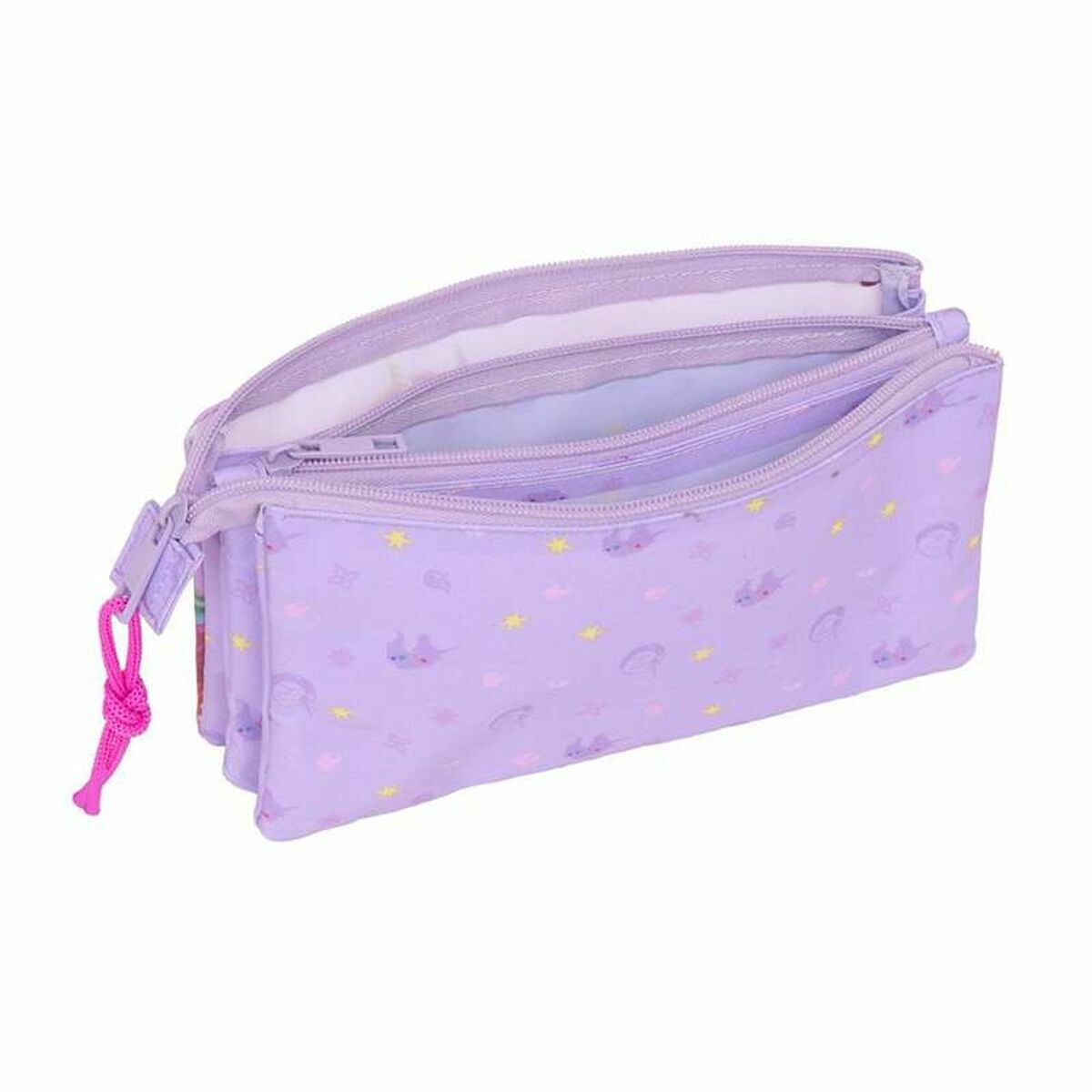Tredubbel Carry-all Unicorn Academy Lila 22 x 12 x 3 cm - 3