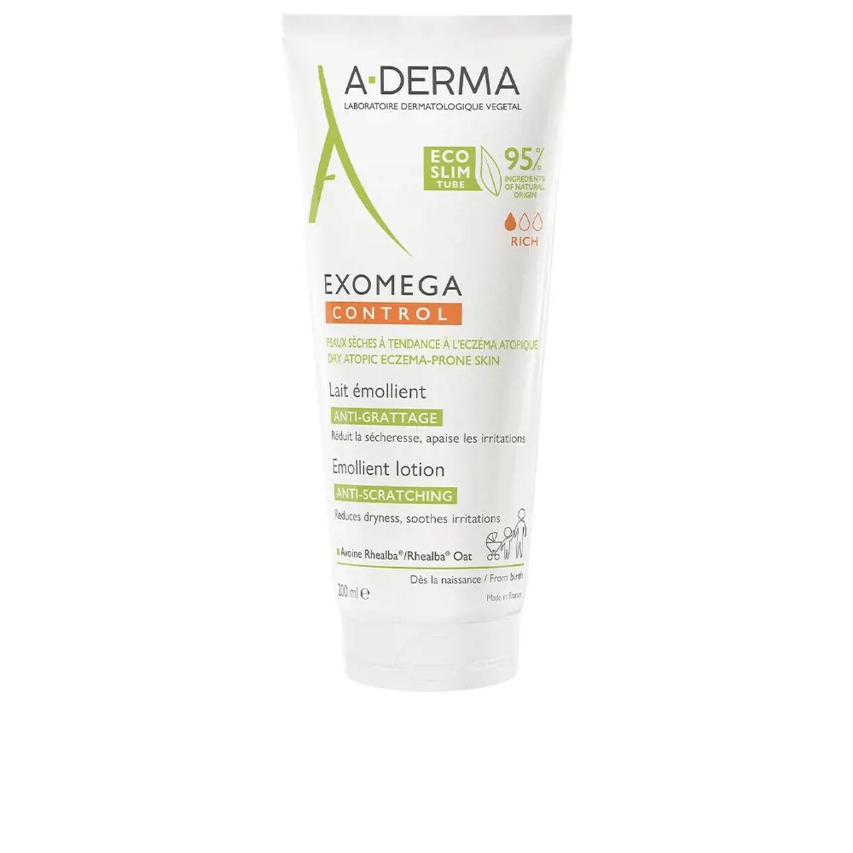 Kroppslotion A-Derma Exomega Control Lindring av klåda och irritation 200 ml