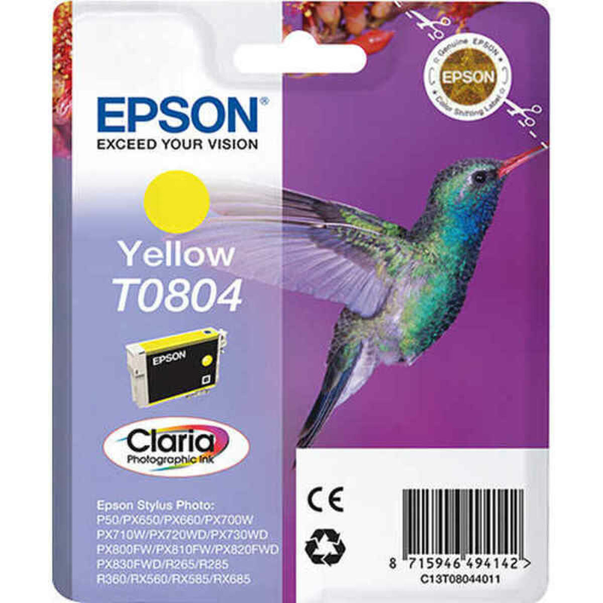 Original Bläckpatron Epson T0804 Gul