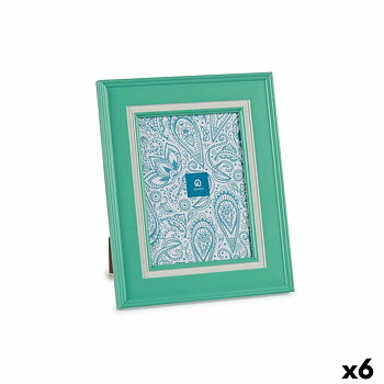 Fotoram Gift Decor Grön Glas Plast (6 antal)