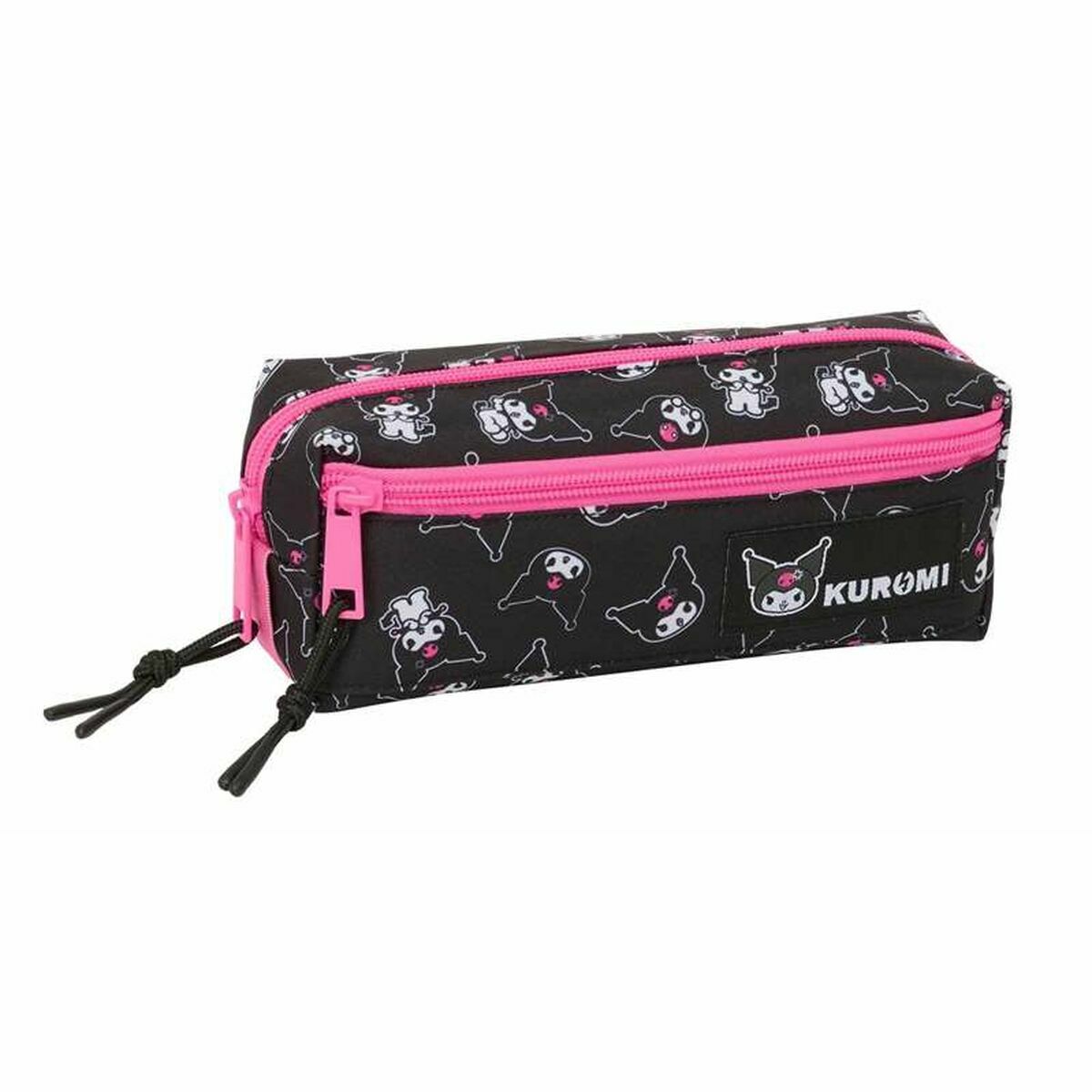 Tredubbel Carry-all Kuromi Svart Fuchsia 22 x 8,5 x 6 cm